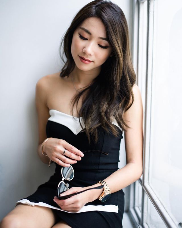 长腿美女Mongchin Yeoh时尚街拍写真