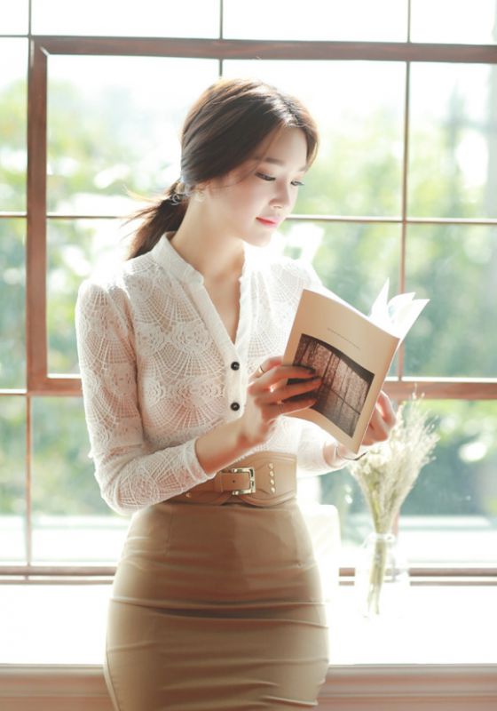 韩国美女气质清纯优雅名媛知性风格包臀图片