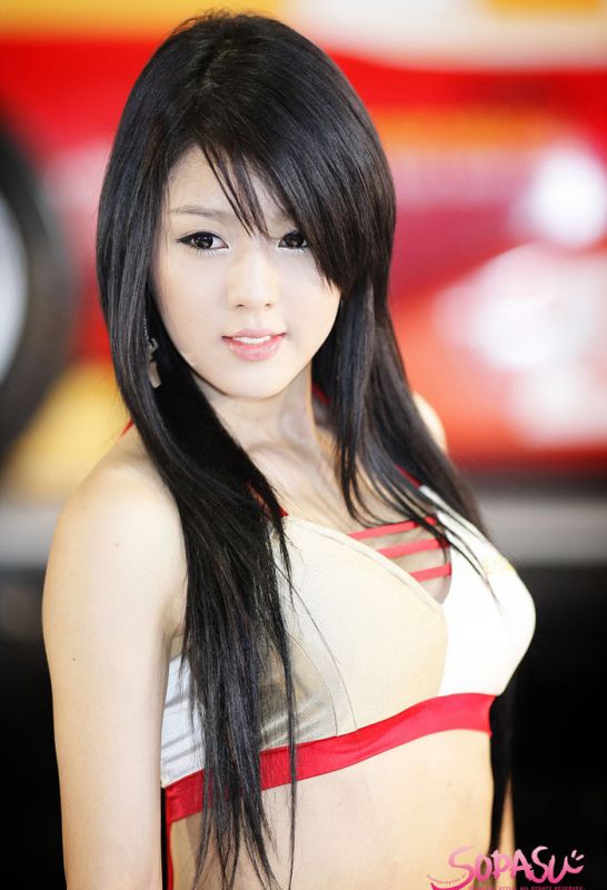 韩国美女车模制服短裙写真气质迷人