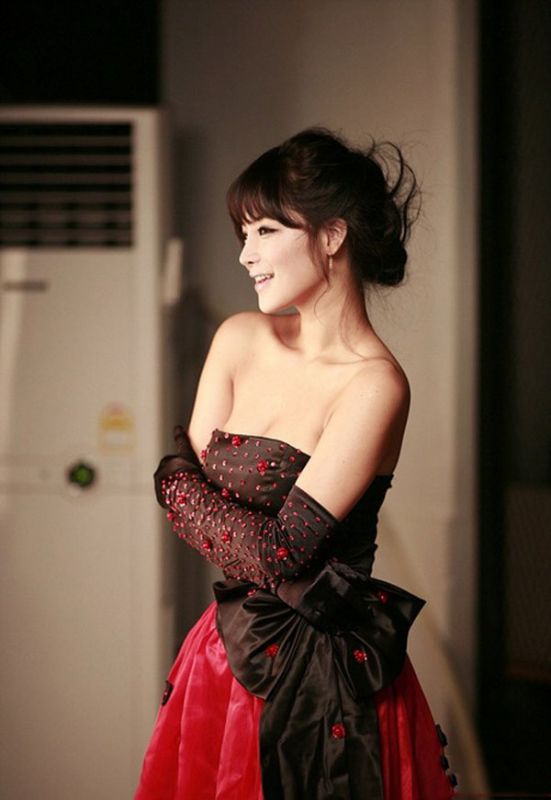 韩国美女模特林智慧长裙气质写照